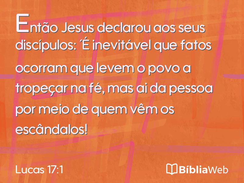Lucas 17:1 em imagem para compartilhar