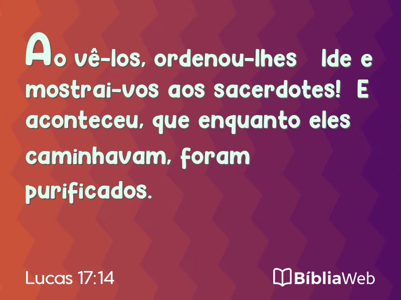 Lucas 17:14 em imagem para compartilhar