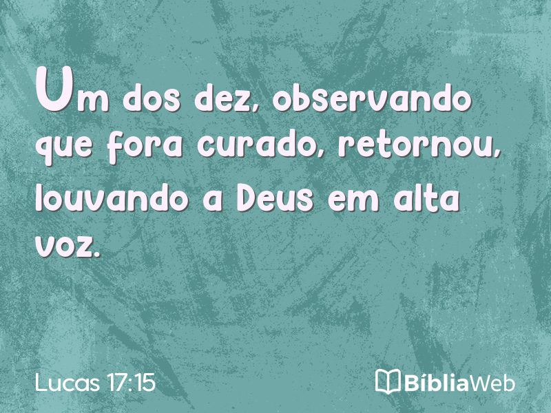 Lucas 17:15 em imagem para compartilhar