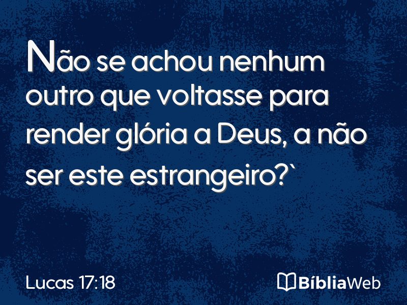 Lucas 17:18 em imagem para compartilhar