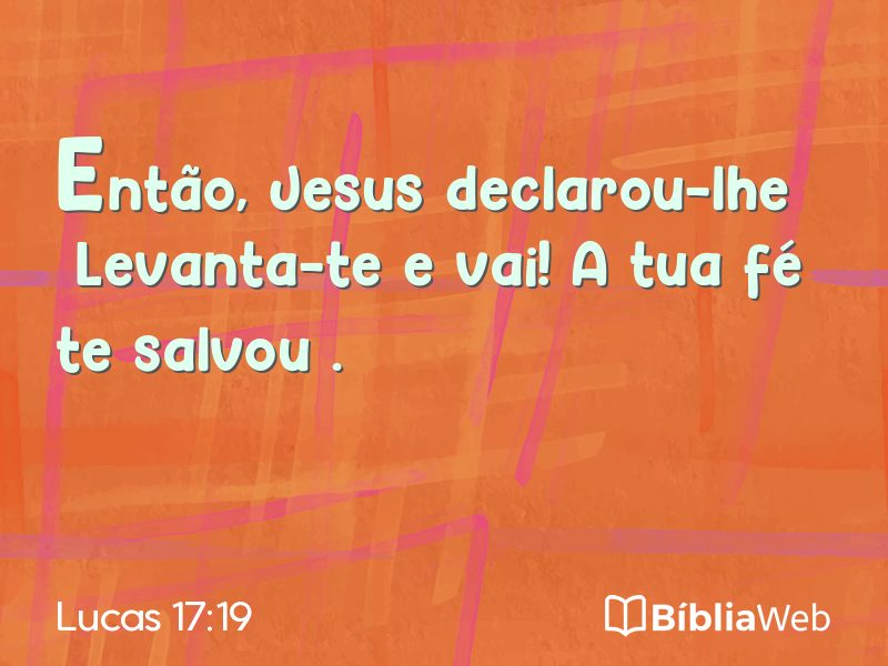 Lucas 17:19 em imagem para compartilhar