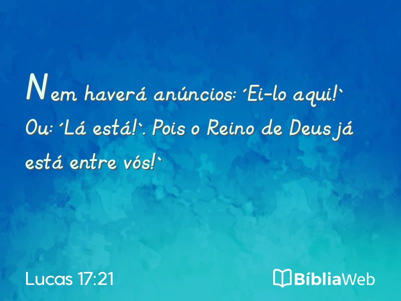 Lucas 17:21 em imagem para compartilhar