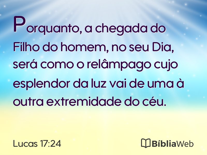 Lucas 17:24 em imagem para compartilhar