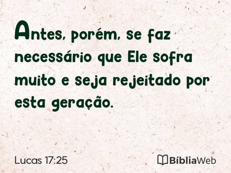 Lucas 17:25 em imagem para compartilhar