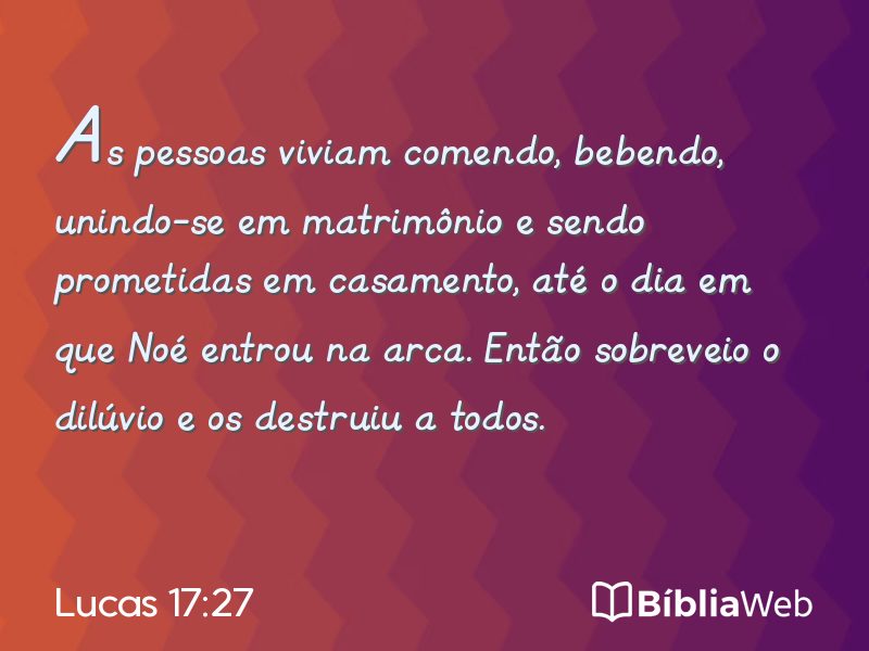 Lucas 17:27 em imagem para compartilhar