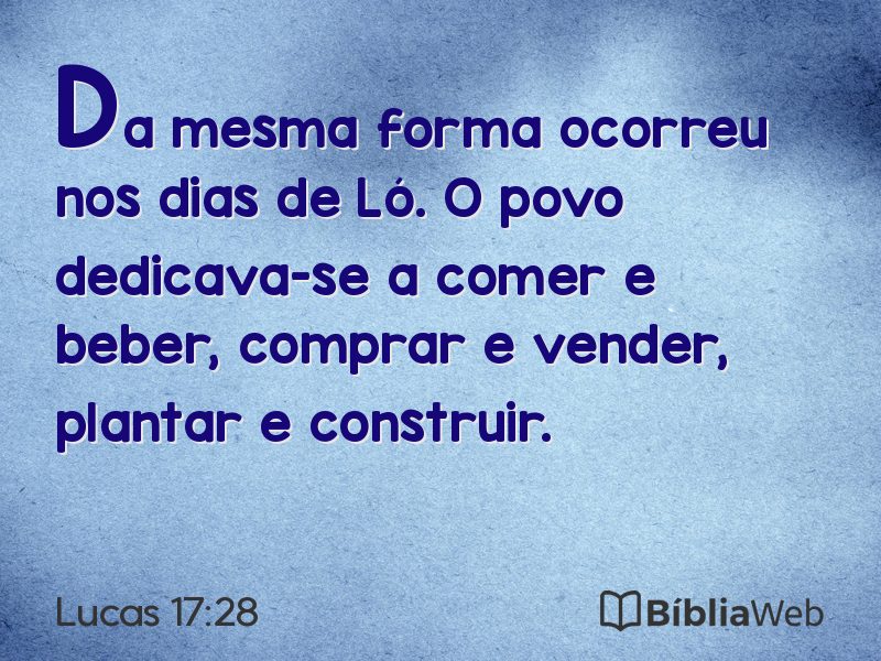 Lucas 17:28 em imagem para compartilhar