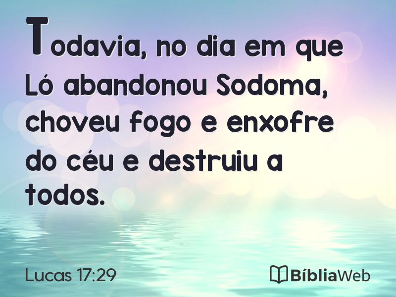 Lucas 17:29 em imagem para compartilhar