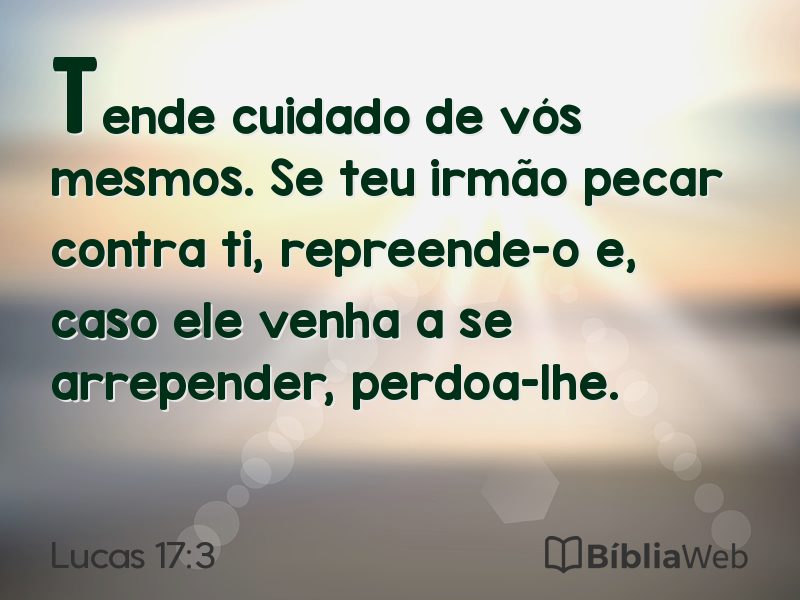 Lucas 17:3 em imagem para compartilhar