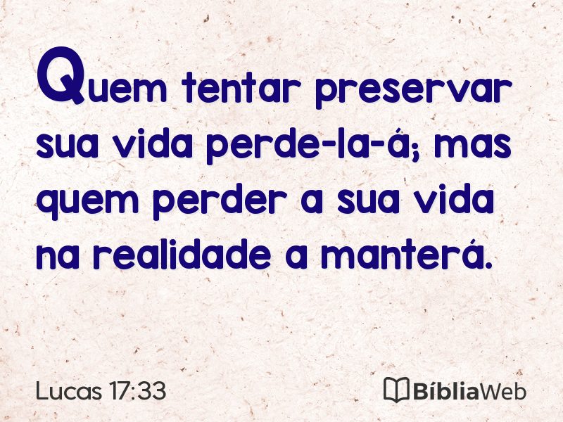 Lucas 17:33 em imagem para compartilhar