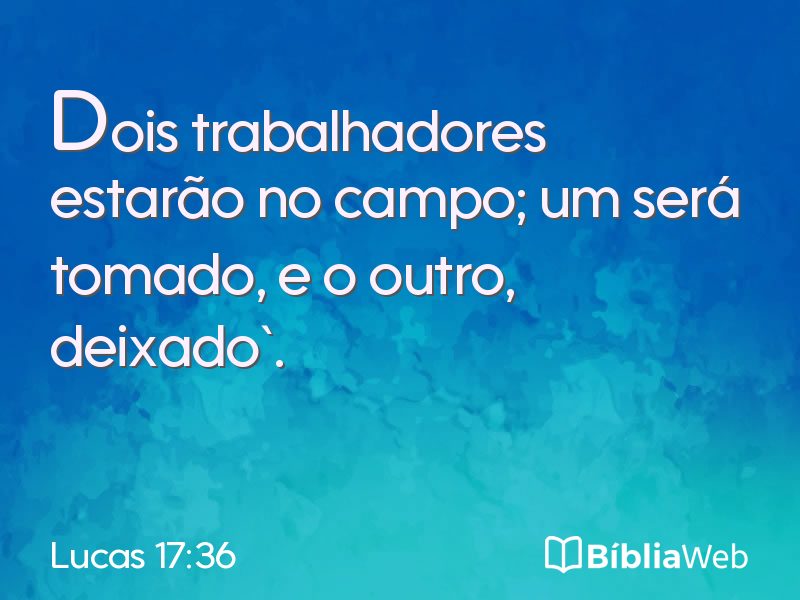 Lucas 17:36 em imagem para compartilhar