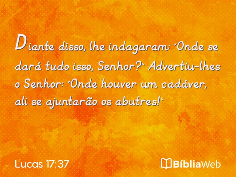 Lucas 17:37 em imagem para compartilhar