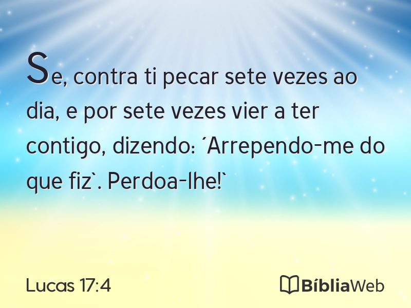 Lucas 17:4 em imagem para compartilhar