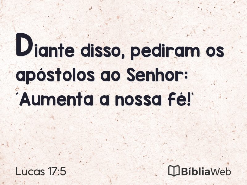 Lucas 17:5 em imagem para compartilhar