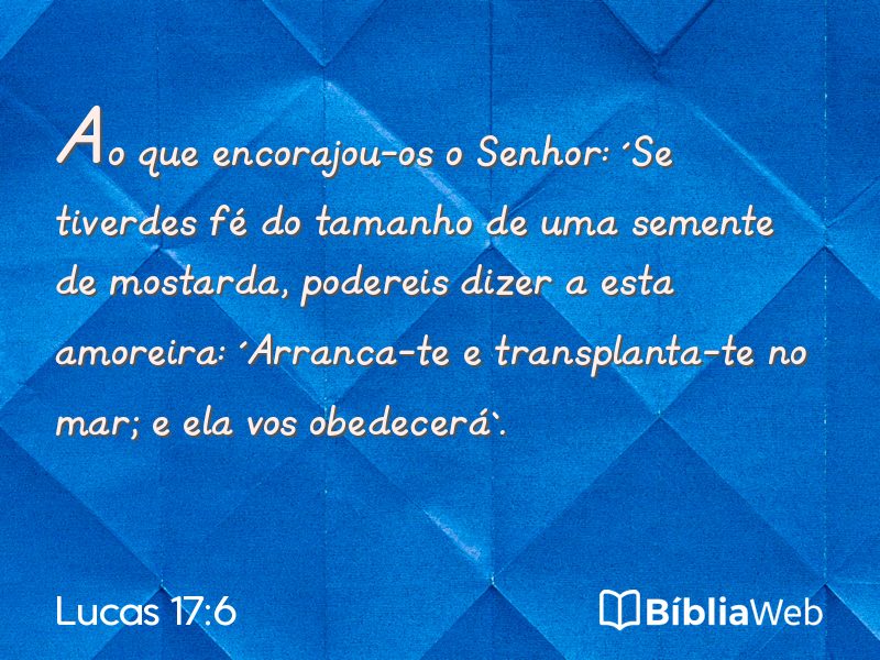 Lucas 17:6 em imagem para compartilhar