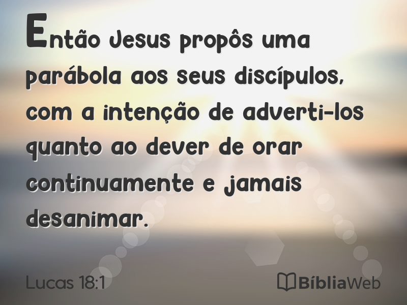 Lucas 18:1 em imagem para compartilhar