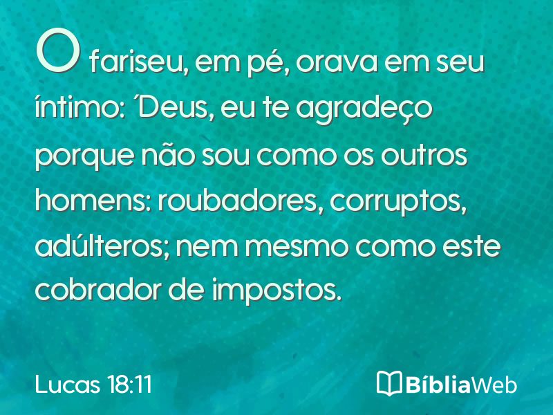 Lucas 18:11 em imagem para compartilhar