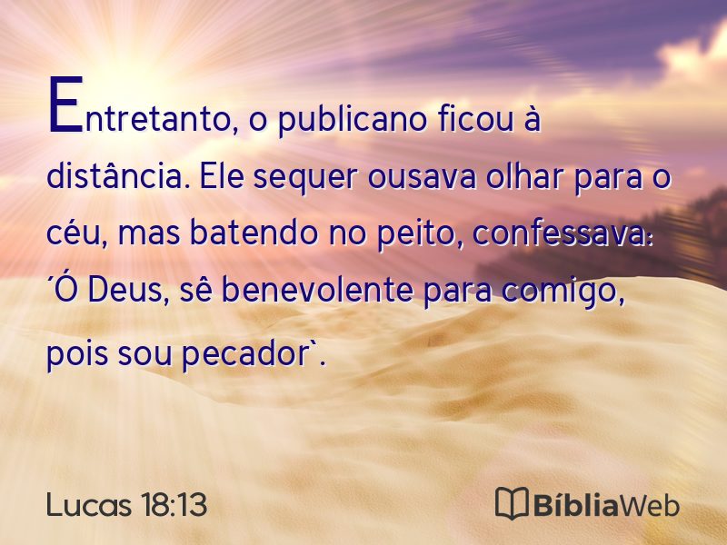 Lucas 18:13 em imagem para compartilhar