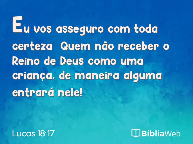 Lucas 18:17 em imagem para compartilhar