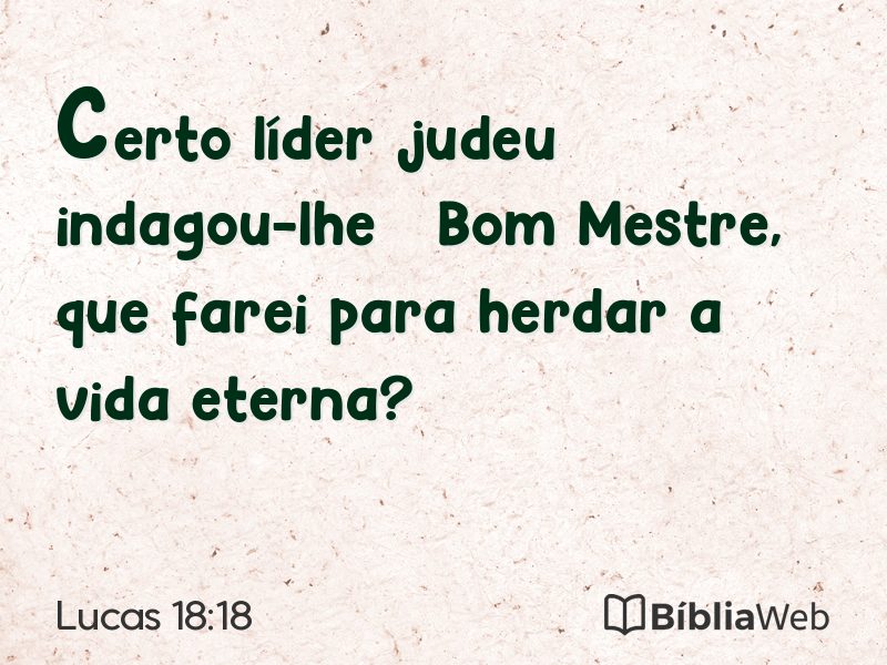 Lucas 18:18 em imagem para compartilhar