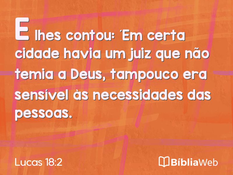 Lucas 18:2 em imagem para compartilhar