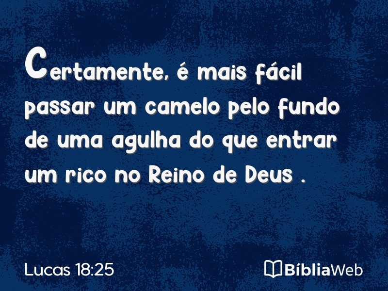 Lucas 18:25 em imagem para compartilhar