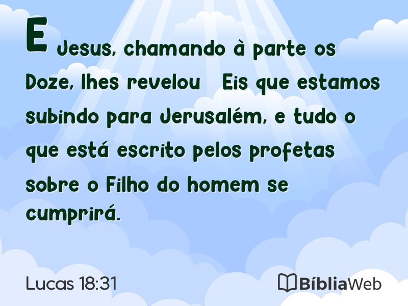 Lucas 18:31 em imagem para compartilhar