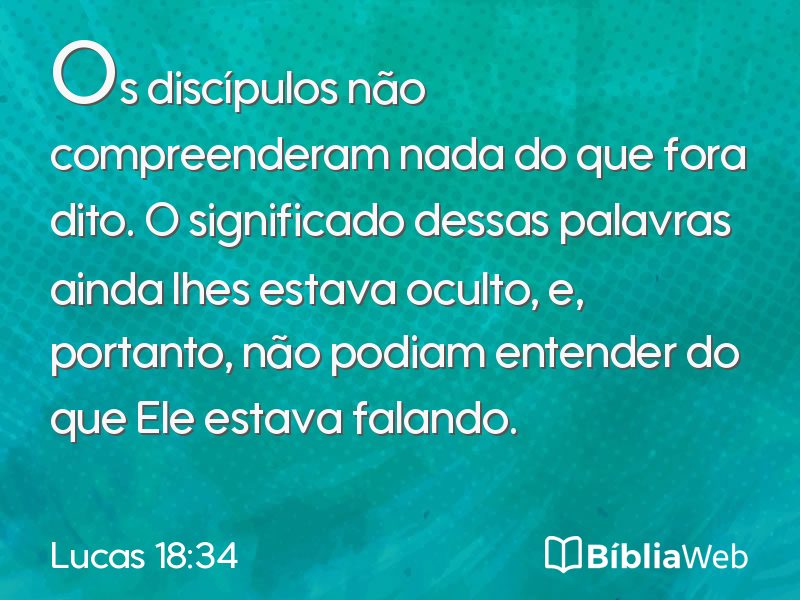 Lucas 18:34 em imagem para compartilhar