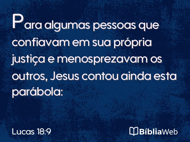 Lucas 18:9 em imagem para compartilhar