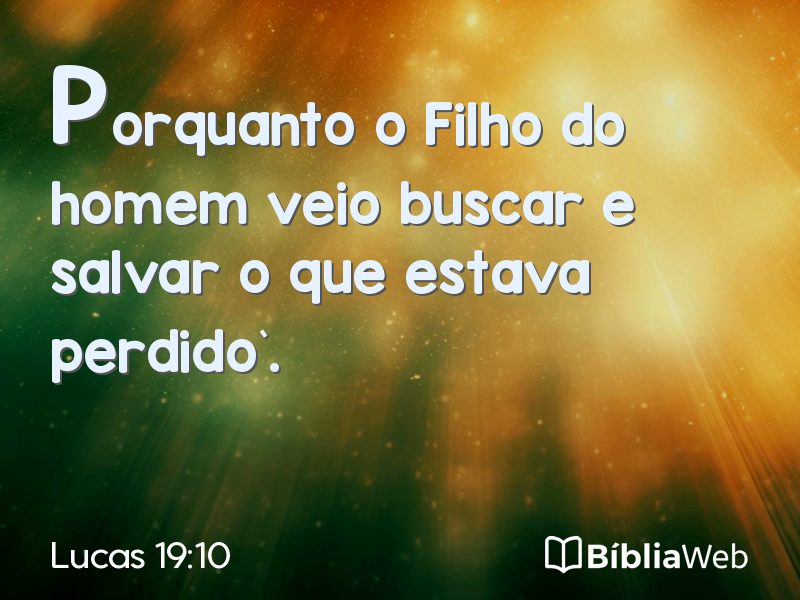 Lucas 19:10 em imagem para compartilhar