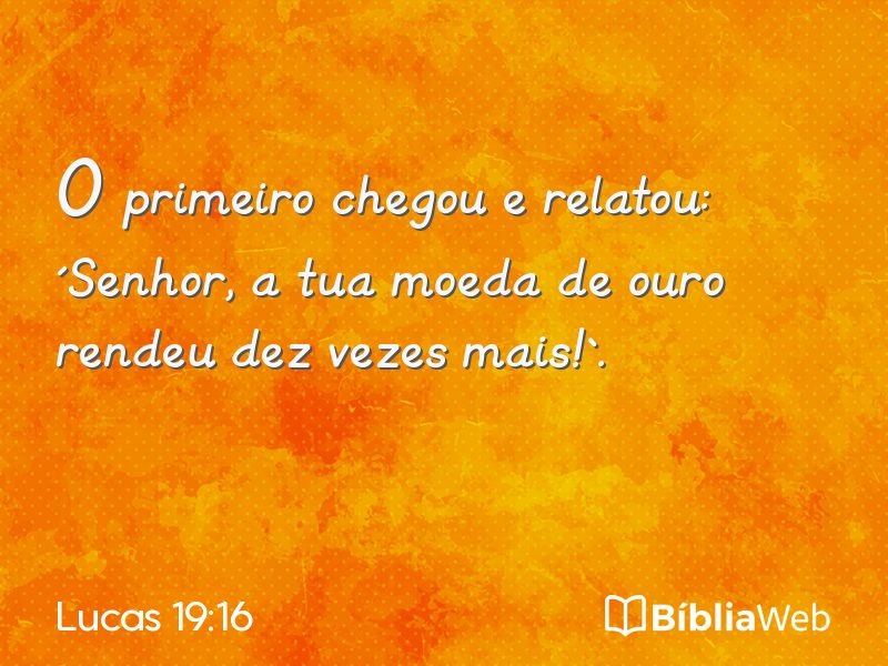Lucas 19:16 em imagem para compartilhar