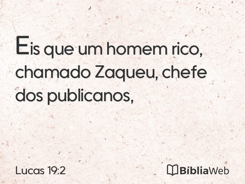Lucas 19:2 em imagem para compartilhar
