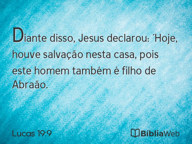 Lucas 19:9 em imagem para compartilhar