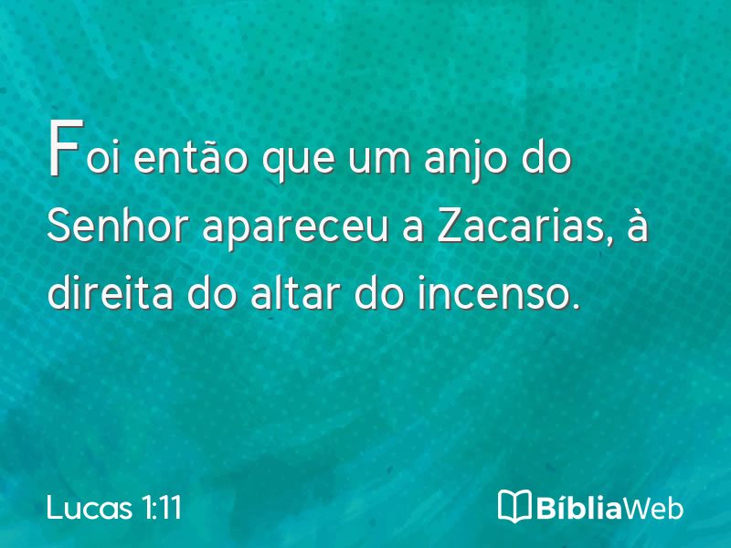 Lucas 1:11 em imagem para compartilhar