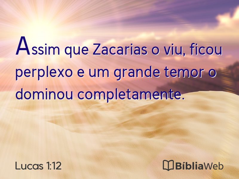 Lucas 1:12 em imagem para compartilhar