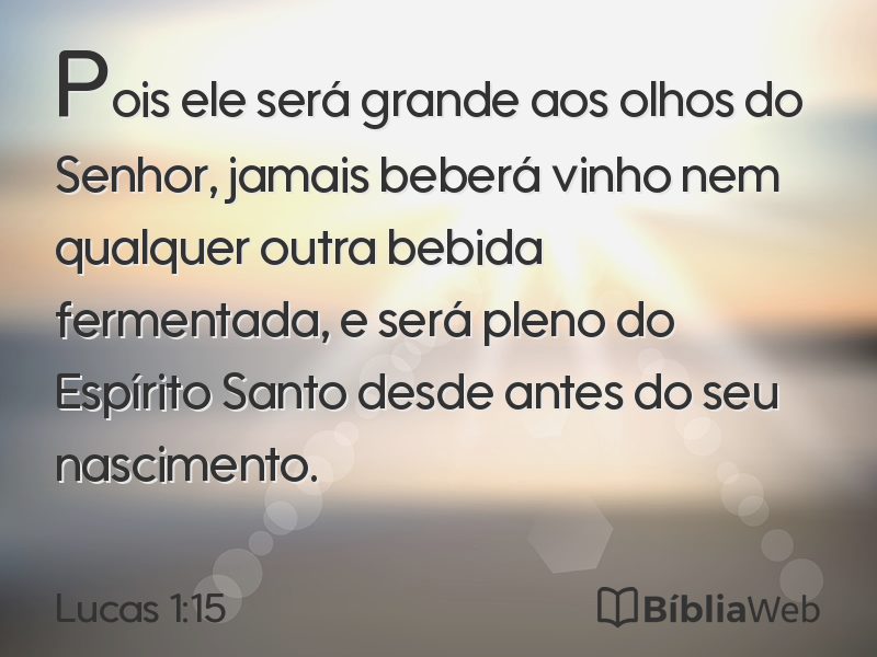 Lucas 1:15 em imagem para compartilhar