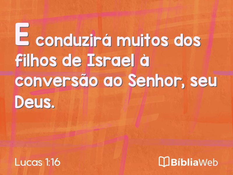 Lucas 1:16 em imagem para compartilhar