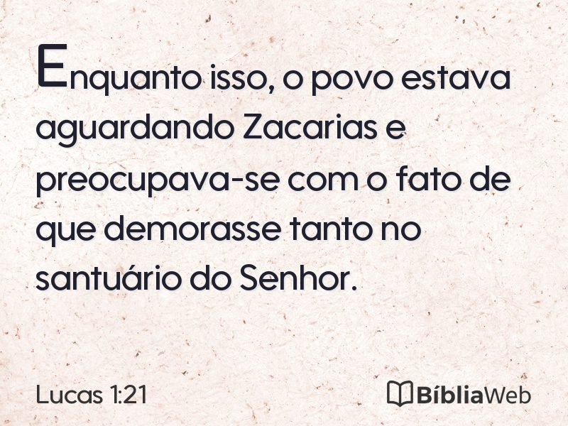 Lucas 1:21 em imagem para compartilhar