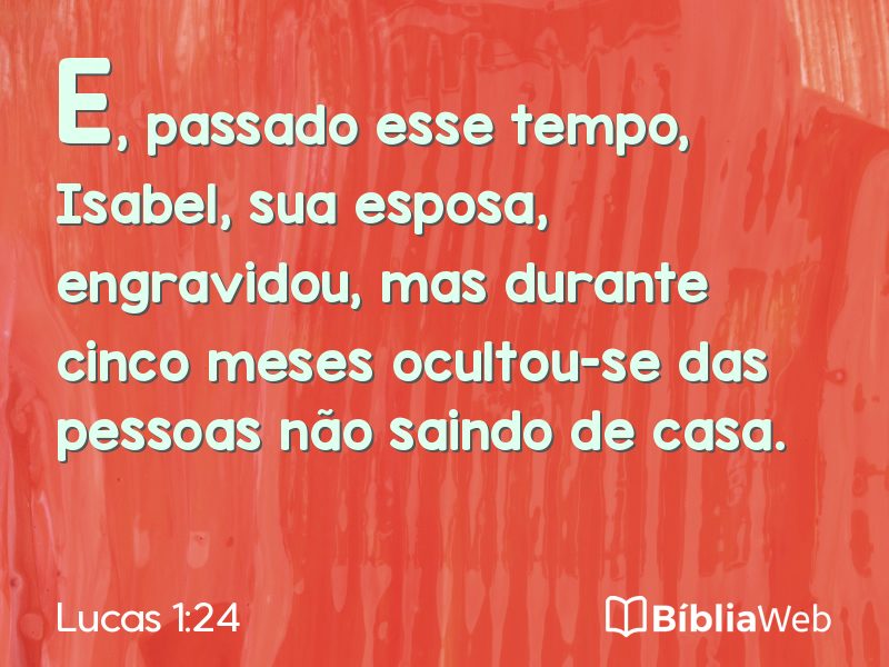 Lucas 1:24 em imagem para compartilhar