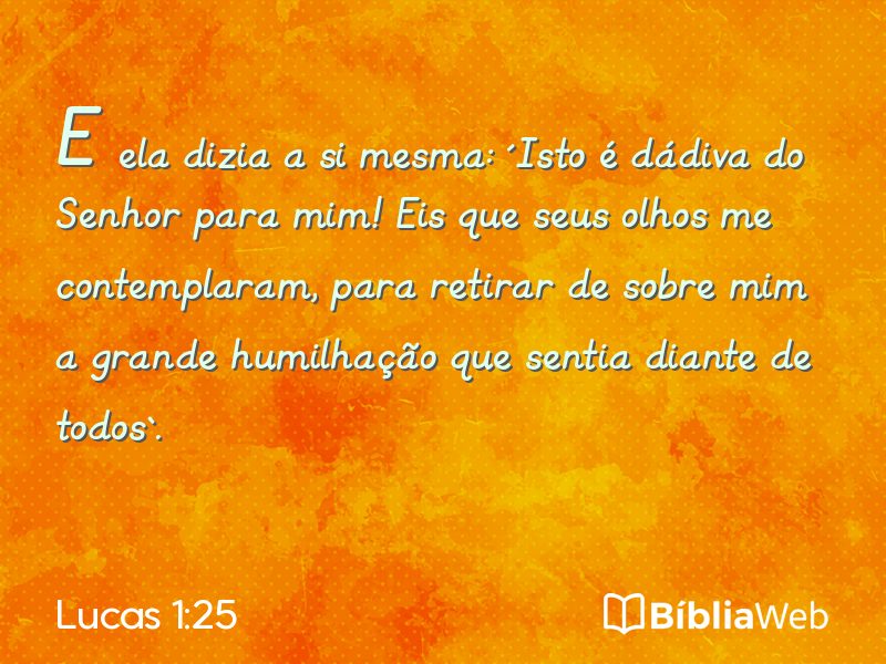 Lucas 1:25 em imagem para compartilhar