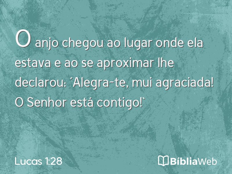 Lucas 1:28 em imagem para compartilhar