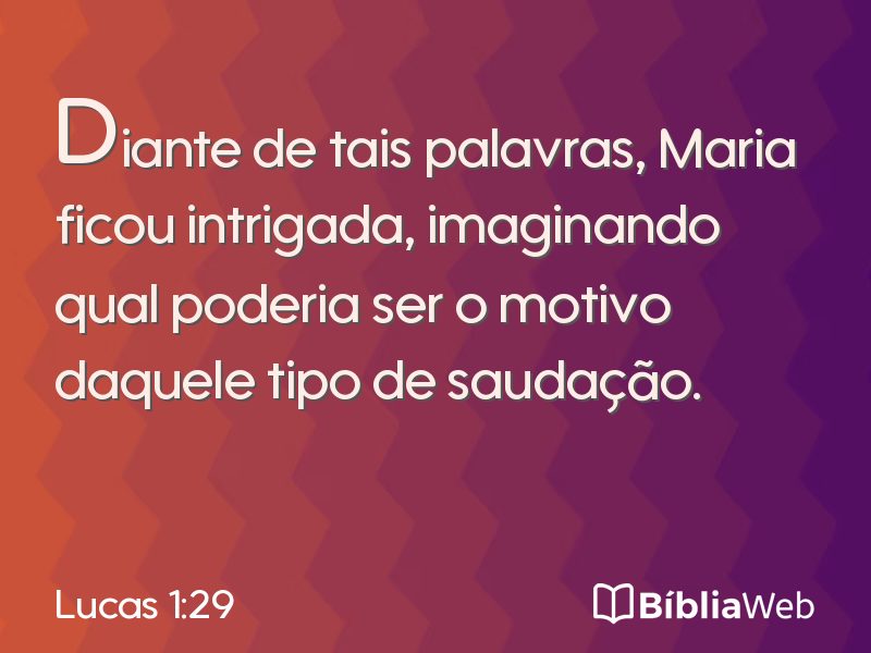 Lucas 1:29 em imagem para compartilhar