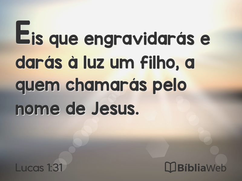 Lucas 1:31 em imagem para compartilhar