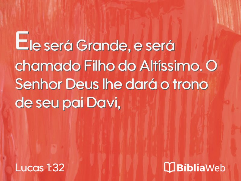 Lucas 1:32 em imagem para compartilhar