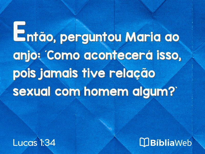Lucas 1:34 em imagem para compartilhar