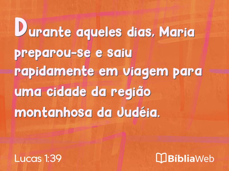 Lucas 1:39 em imagem para compartilhar