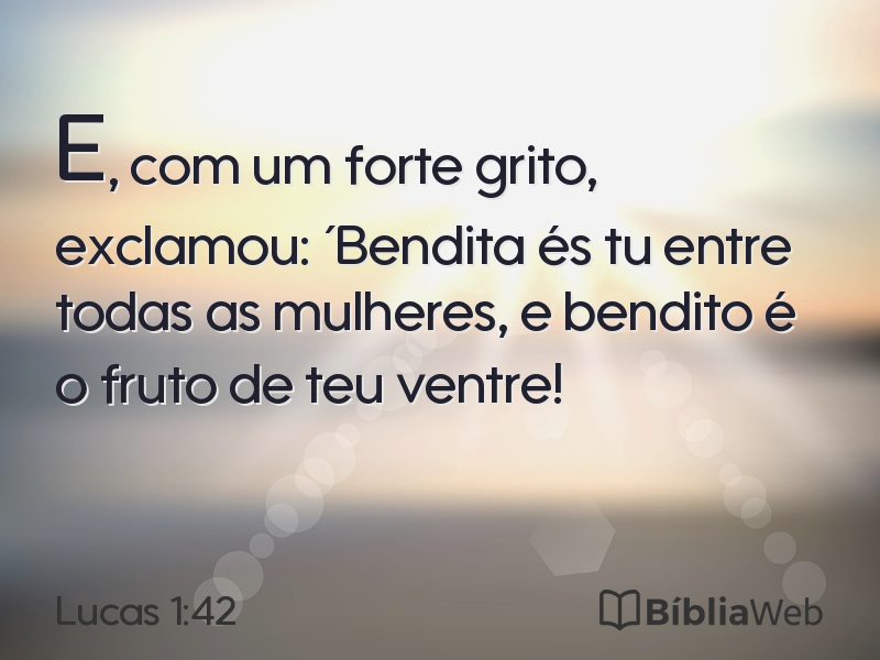 Lucas 1:42 em imagem para compartilhar