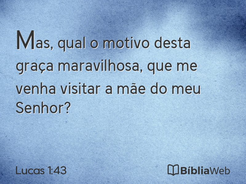 Lucas 1:43 em imagem para compartilhar