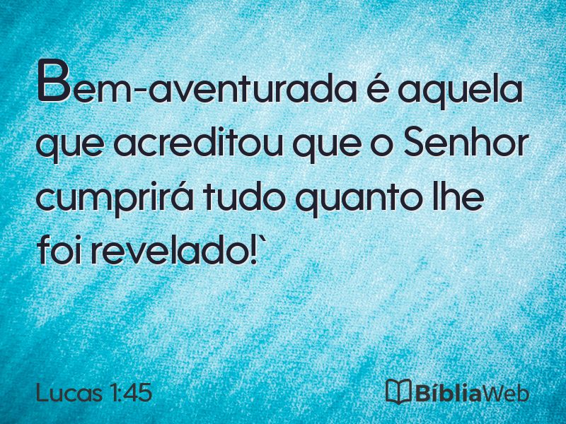 Lucas 1:45 em imagem para compartilhar