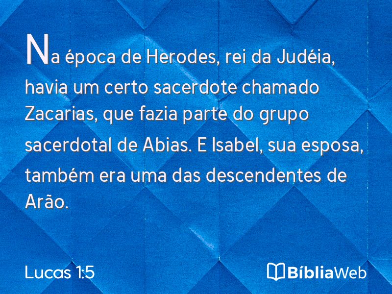 Lucas 1:5 em imagem para compartilhar