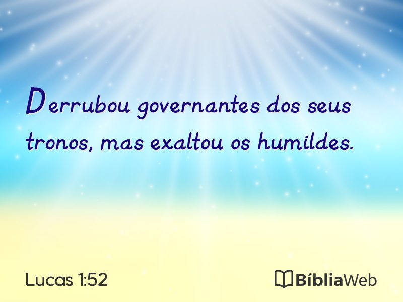 Lucas 1:52 em imagem para compartilhar